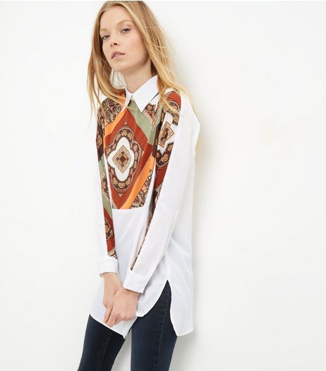 AX Paris White Paisley Print Shirt | New Look