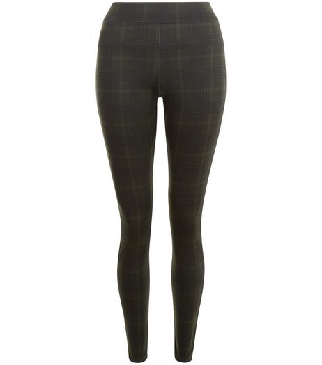 Teens Khaki Check Leggings | New Look