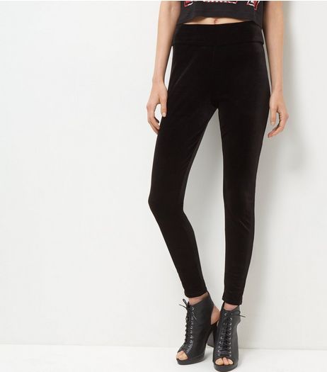 Black Velvet Leggings | New Look