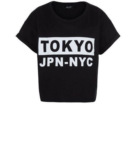 Teens Black Tokyo JPN NYC Crop Top | New Look