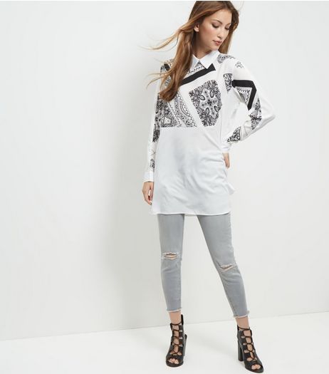 AX Paris Black Paisley Print Shirt Dress | New Look