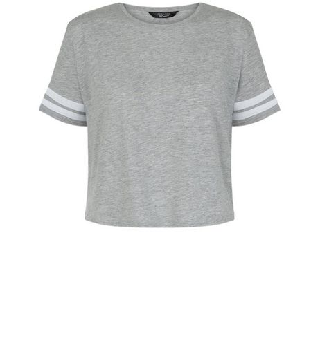 Teens Grey Contrast Trim T-Shirt | New Look