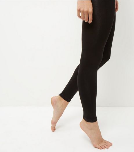 Black Footless 200 Denier Tights | New Look