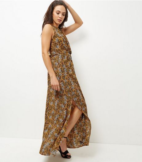 Mela Orange Abstract Print Maxi Dress | New Look