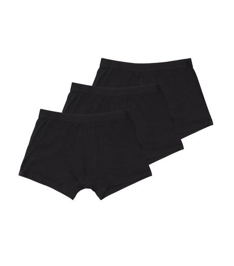3 Pack Black Boxer Briefs | New Look