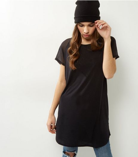 JDY Black Mesh Short Sleeve Top | New Look