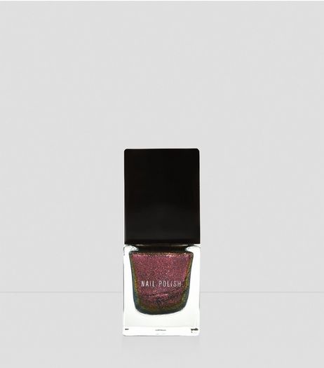 Dark Purple Metallic Nail Polish | New Look