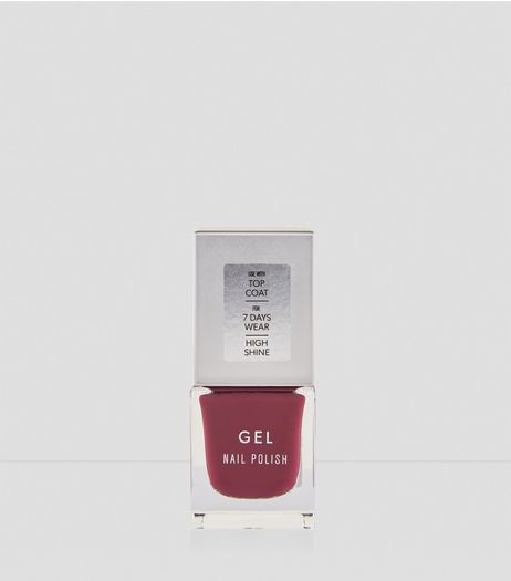 Berry Red Gel Nail Polish | New Look
