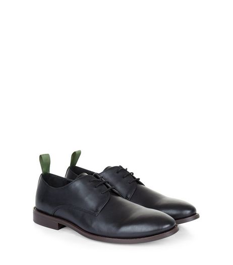 Black Lace Up Derby Shoes | New Look