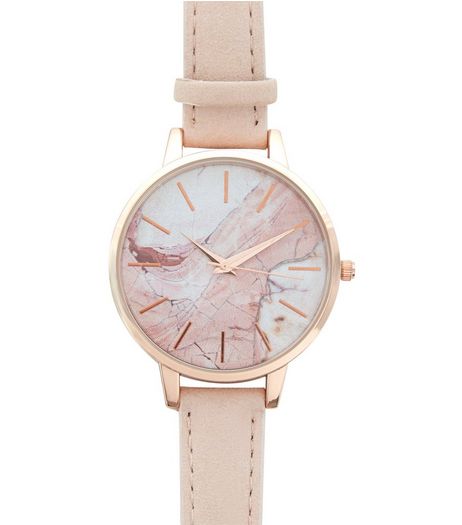 Pink Marble Dial Watch | New Look