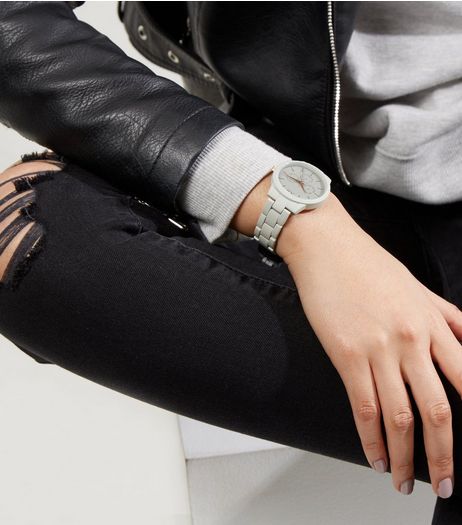 Grey Rubber Sports Watch | New Look