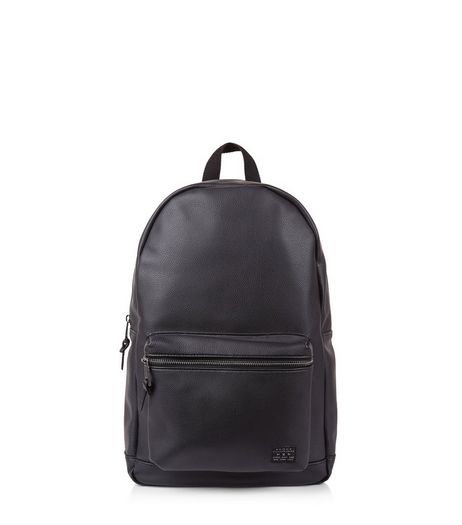 Black Pocket Front Backpack | New Look