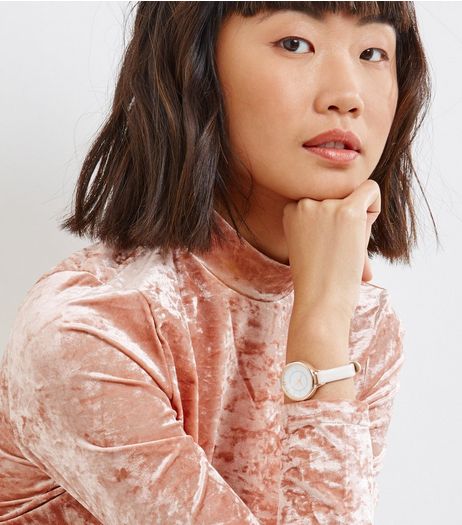 Rose Gold Skinny Strap Watch | New Look