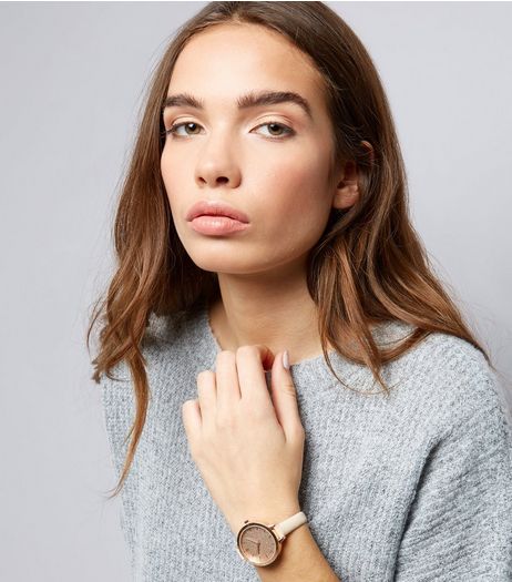 Rose Gold Glitter Dial Watch | New Look
