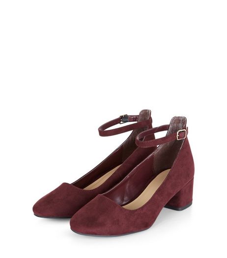 Teens Purple Suedette Block Heel Court Shoes | New Look