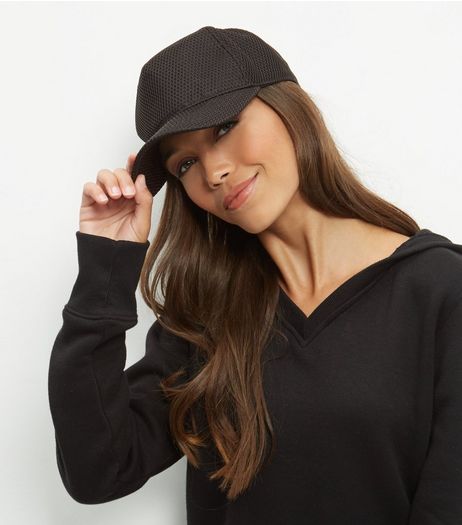 Black Mesh Cap | New Look