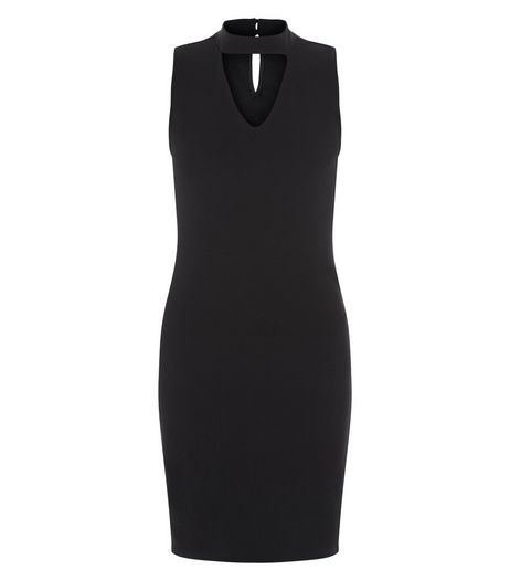Teens Black Choker Neck Bodycon Dress | New Look