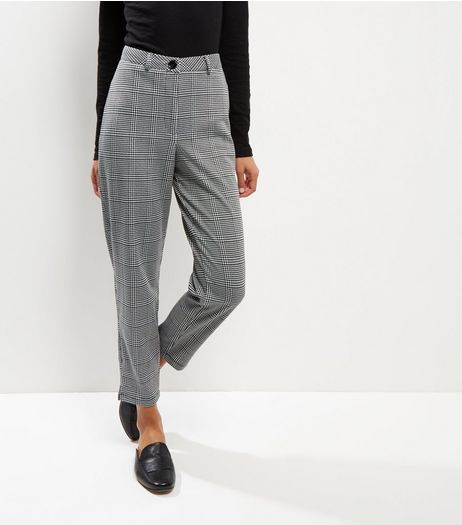 Grey Check Trousers | New Look