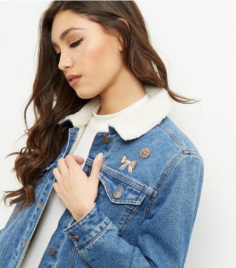 3 Pack Gold Bow Brooches | New Look
