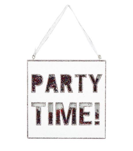 Gold Party Time Shake Plaque | New Look