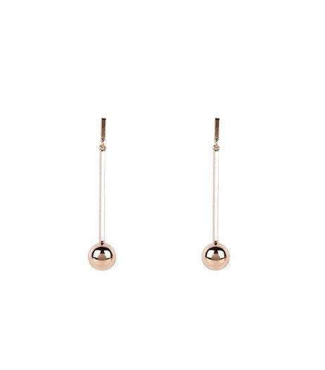 Gold Circle & Stick Earrings | New Look