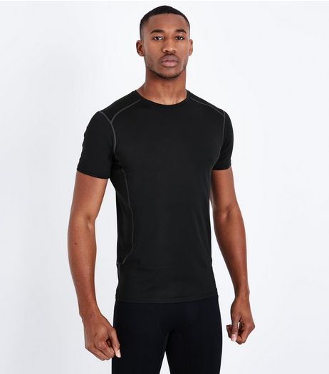 Black Stretch Short Sleeve Sports T-Shirt | New Look