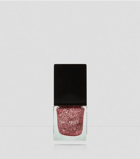 Pink Show Business Glitter Nail Polish | New Look