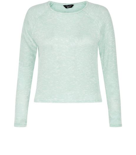 Teens Mint Green Split Side Jumper | New Look