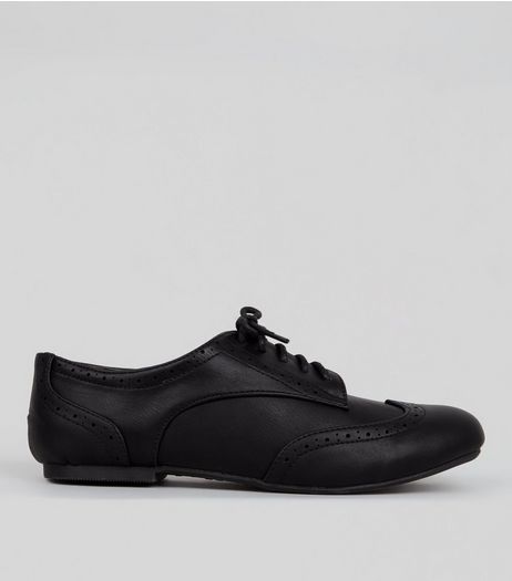 Teens Black Lace Up Brogues | New Look