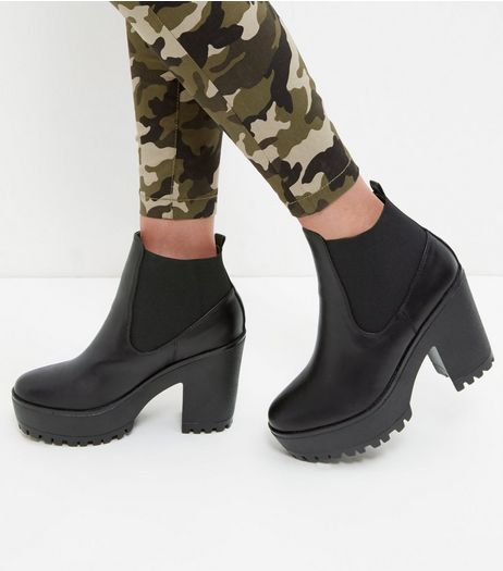 Black Chunky Chelsea Boots | New Look