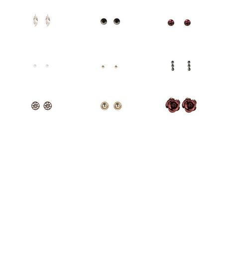 9 Pack Silver Earrings | New Look