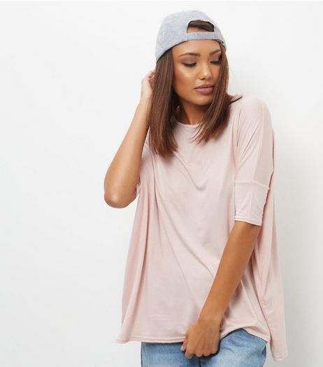 Mid Pink Oversized T-Shirt | New Look