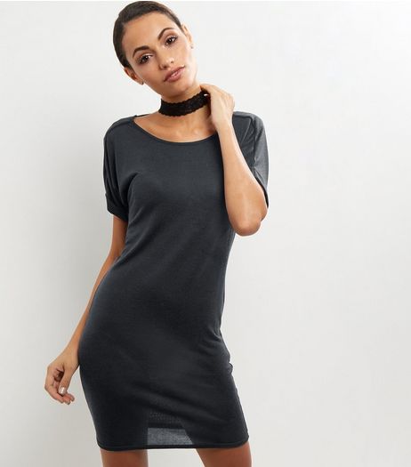 Black Bar Back Tunic Dress | New Look