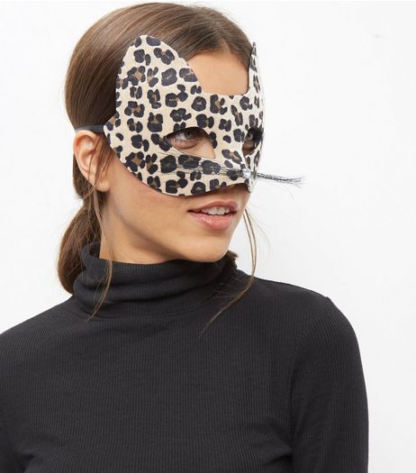 Multicoloured Halloween Leopard Mask | New Look
