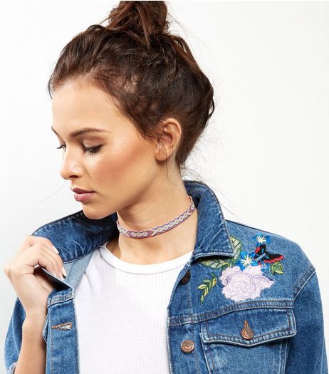 Multicoloured Embellished Choker | New Look