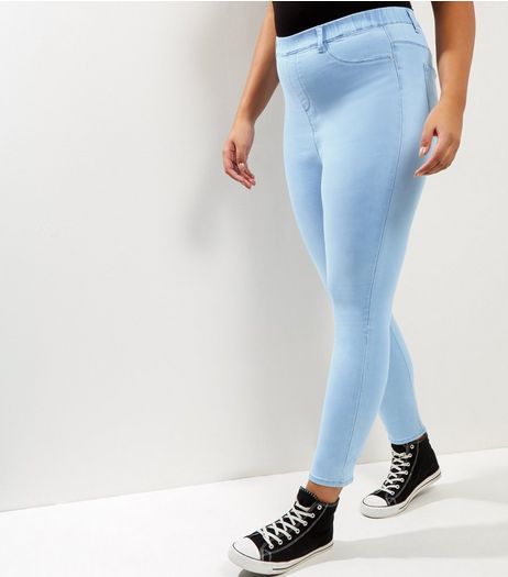 Curves Pale Blue Jeggings | New Look