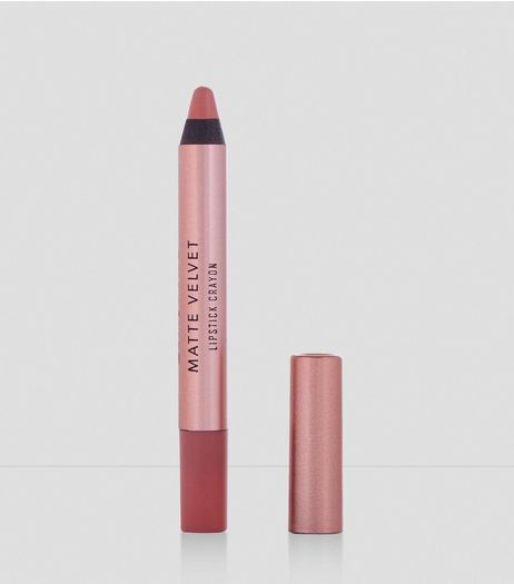 Mid Pink Velvet Matte Lipstick Crayon | New Look
