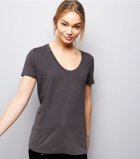 Dark Grey Short Sleeve T-Shirt | New Look