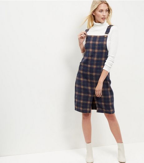Blue Vanilla Blue Check Dungarees | New Look