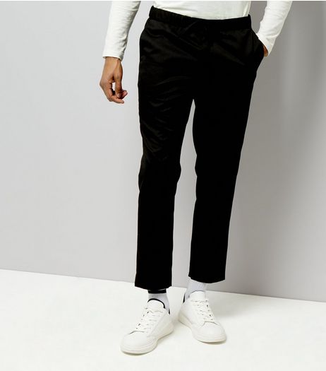 Black Smart Jogger Trousers | New Look