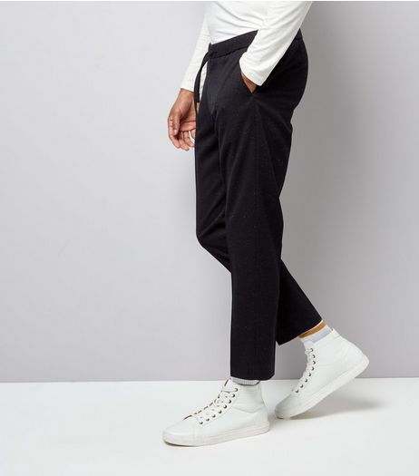 Navy Marl Tailored Joggers | New Look