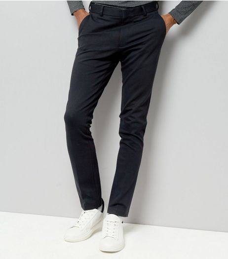 Navy Tailored Skinny Jersey Joggers | New Look