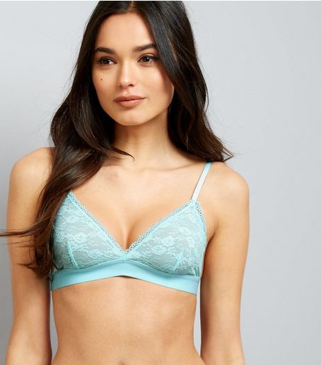 Mint Green Lace Bralet | New Look