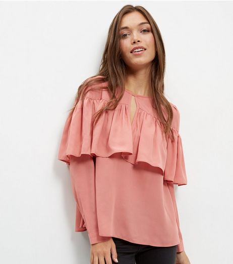 Anita and Green Coral Frill Trim Blouse | New Look