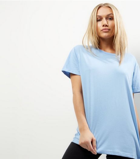 Petite Blue Short Sleeve Boyfriend T-Shirt | New Look
