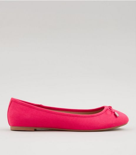 Pink Suedette Ballet Pumps | New Look