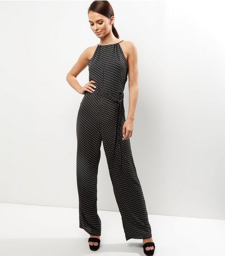 Cameo Rose Black Polka Dot Jumpsuit | New Look