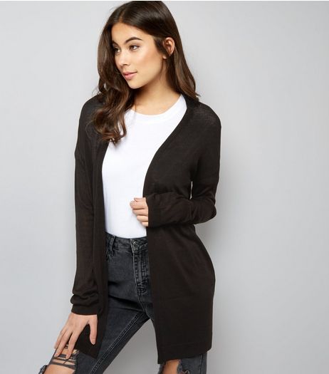 Black Longline Cardigan | New Look