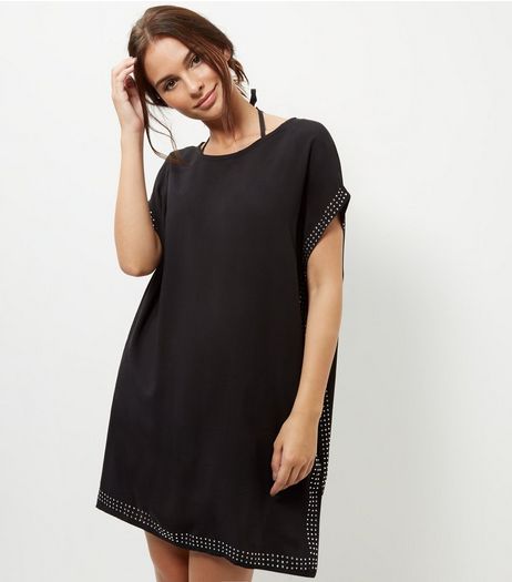 Apricot Black Studded Tunic Dress | New Look
