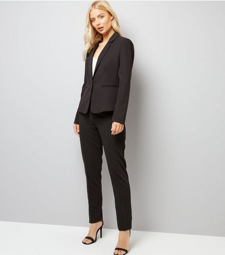 Black Long Slim Leg Trousers | New Look